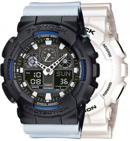 Zegarek Casio SET GA-100B-7AER + BEZEL 10358741 + PASEK 10527469 