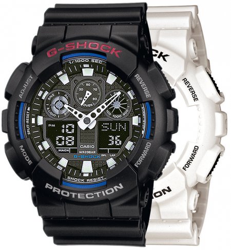 Zegarek męski G-SHOCK SET GA-100B-7AER + BEZEL 10378531 + PASEK 10347688
