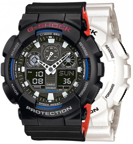 Zegarek męski G-SHOCK SET GA-100B-7AER + BEZEL 10378531 + PASEK 10577142