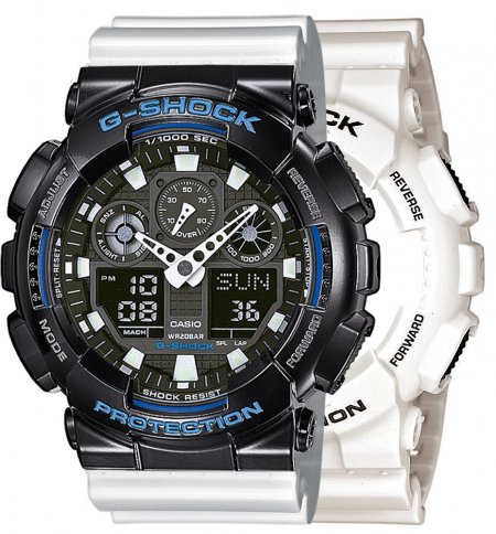Zegarek męski G-SHOCK SET GA-100B-7AER + BEZEL 10407691 + PASEK 10347710