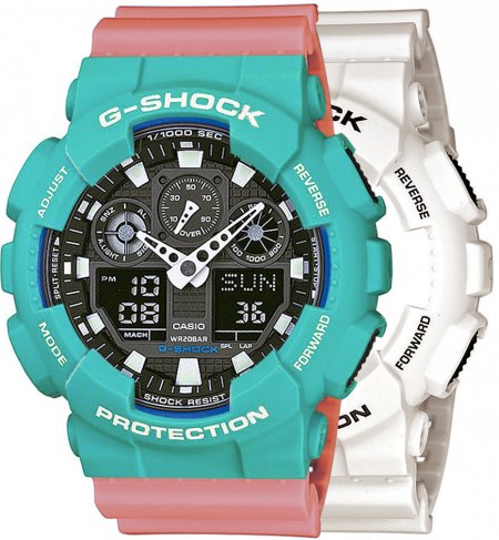 Zegarek męski G-SHOCK SET GA-100B-7AER + BEZEL 10410475 + PASEK 10498150