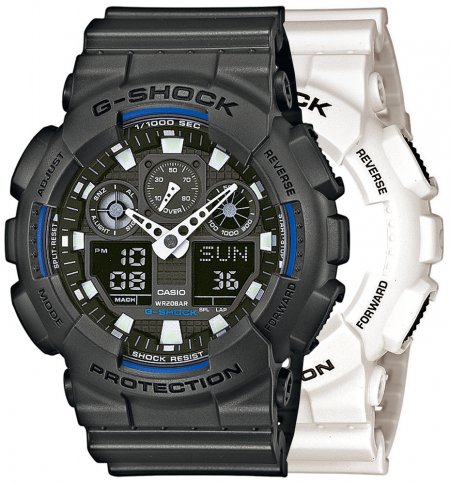 Zegarek męski G-SHOCK SET GA-100B-7AER + BEZEL 10467795 + PASEK 10467764