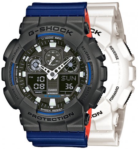 Zegarek męski G-SHOCK SET GA-100B-7AER + BEZEL 10467795 + PASEK 10527467
