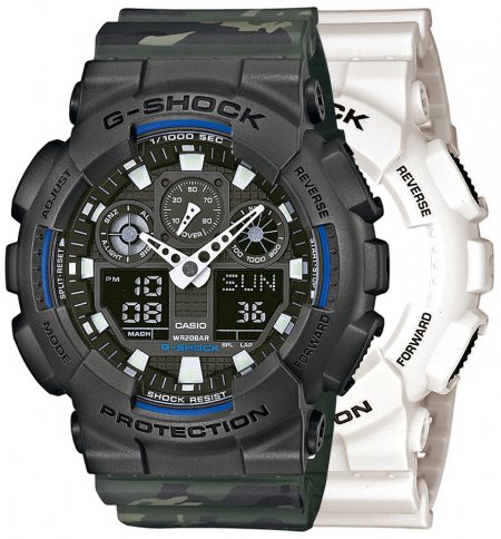 Zegarek męski G-SHOCK SET GA-100B-7AER + BEZEL 10467795 + PASEK 10561429