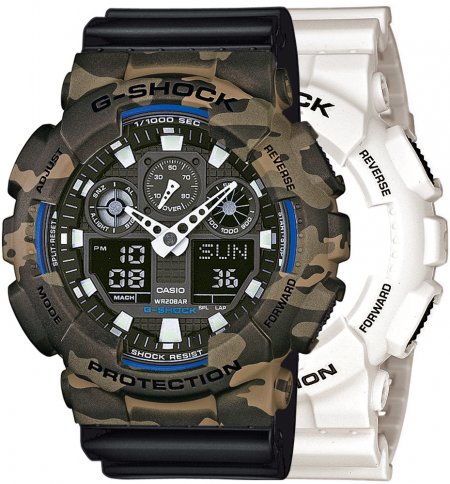 Zegarek Casio SET GA-100B-7AER + BEZEL 10507070 + PASEK 10347688 