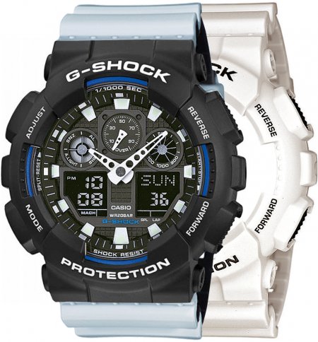 Zegarek męski G-SHOCK SET GA-100B-7AER + BEZEL 10508136 + PASEK 10527469