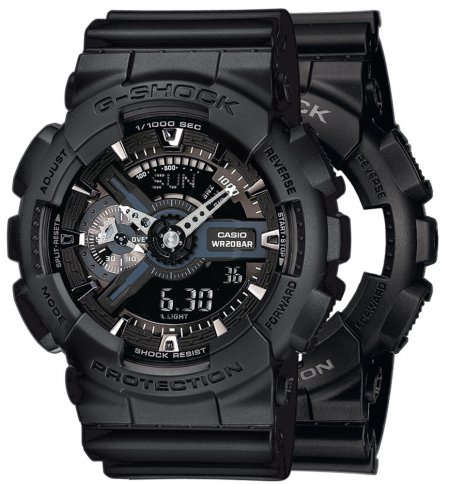 G-SHOCK SET GA-110-1BER + BEZEL 10358741 + PASEK 10347688