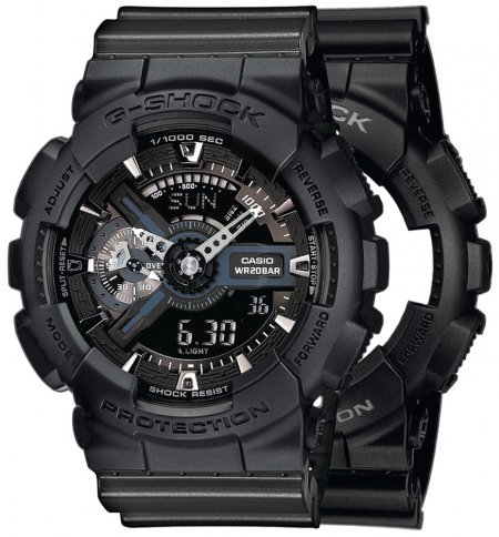 G-SHOCK SET GA-110-1BER + BEZEL 10358741 + PASEK 10467764