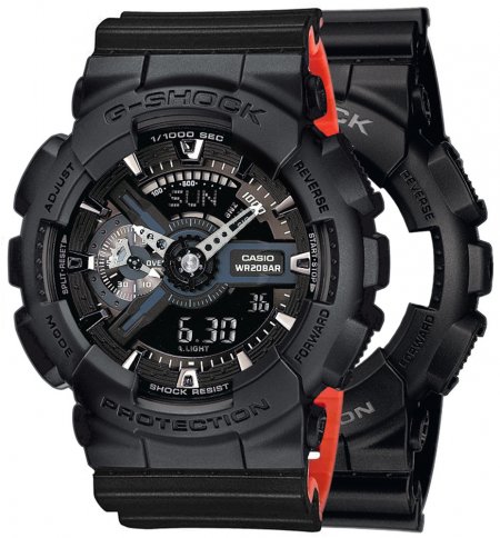 G-SHOCK SET GA-110-1BER + BEZEL 10358741 + PASEK 10577142