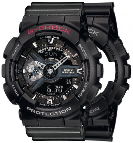 G-SHOCK SET GA-110-1BER + BEZEL 10378531 + PASEK 10467764