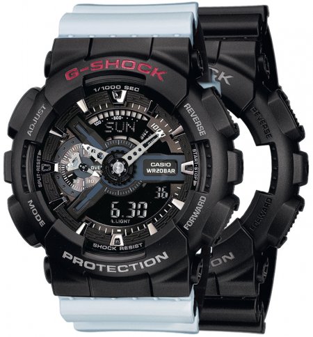 G-SHOCK SET GA-110-1BER + BEZEL 10378531 + PASEK 10527469