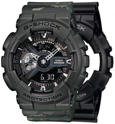 G-SHOCK SET GA-110-1BER + BEZEL 10467795 + PASEK 10561429