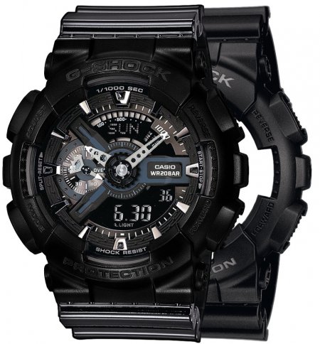 G-SHOCK SET GA-110-1BER + BEZEL 10523429 + PASEK 10378391