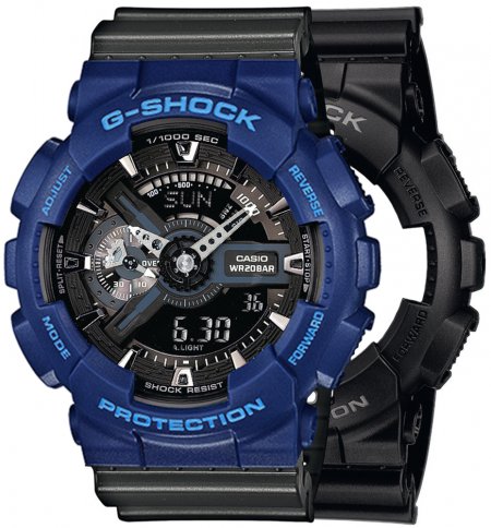 G-SHOCK SET GA-110-1BER + BEZEL 10527398 + PASEK 10467764