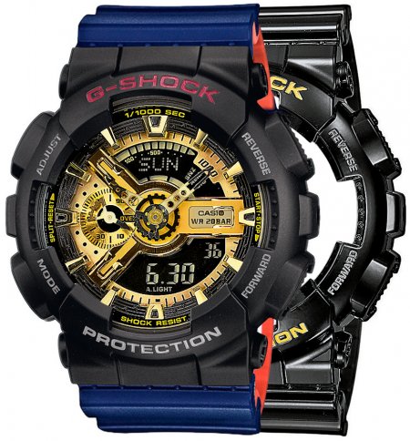 G-SHOCK SET GA-110GB-1AER + BEZEL 10378531 + PASEK 10527467
