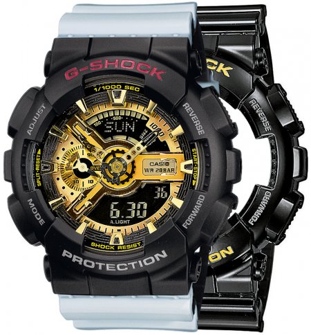 G-SHOCK SET GA-110GB-1AER + BEZEL 10378531 + PASEK 10527469