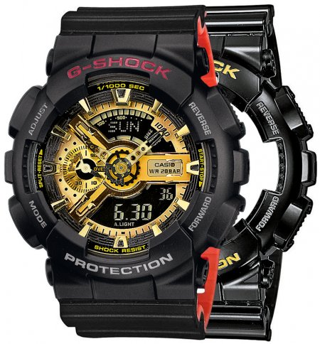 G-SHOCK SET GA-110GB-1AER + BEZEL 10378531 + PASEK 10577142