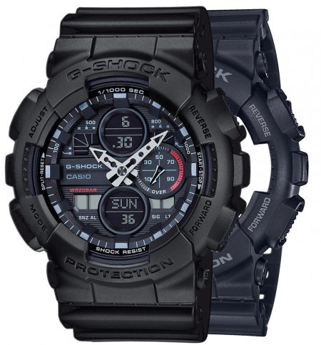 Zegarek męski G-SHOCK SET GA-140-1A1ER + BEZEL 10358741 + PASEK 10347688