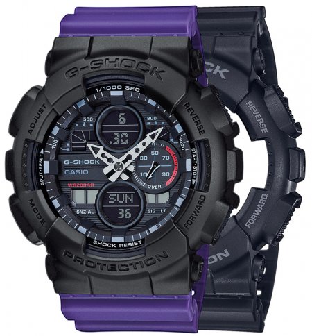 Zegarek męski G-SHOCK SET GA-140-1A1ER + BEZEL 10358741 + PASEK 10498156