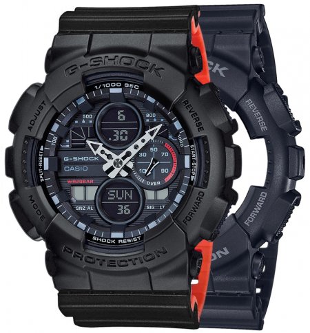Zegarek męski G-SHOCK SET GA-140-1A1ER + BEZEL 10358741 + PASEK 10577142