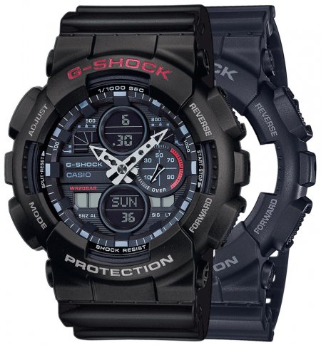 Zegarek męski G-SHOCK SET GA-140-1A1ER + BEZEL 10378531 + PASEK 10347688