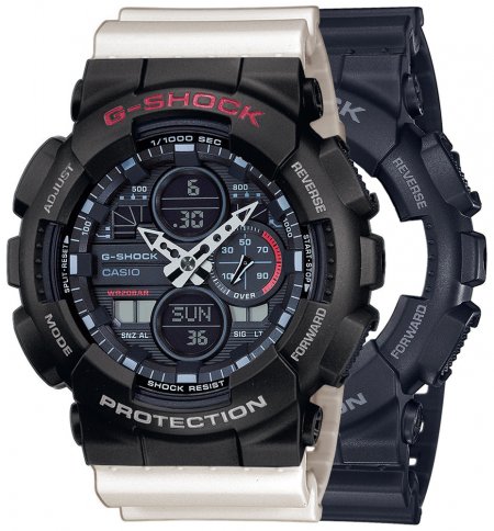 Zegarek męski G-SHOCK SET GA-140-1A1ER + BEZEL 10378531 + PASEK 10395227