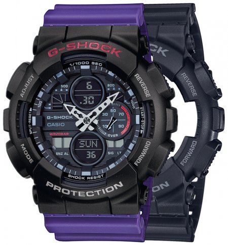 Zegarek męski G-SHOCK SET GA-140-1A1ER + BEZEL 10378531 + PASEK 10498156