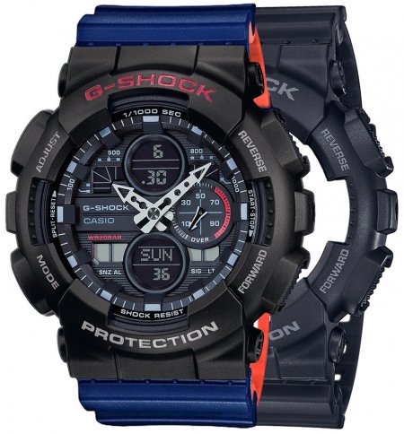 G-SHOCK SET GA-140-1A1ER + BEZEL 10378531 + PASEK 10527467