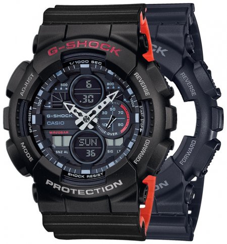 Zegarek męski G-SHOCK SET GA-140-1A1ER + BEZEL 10378531 + PASEK 10577142