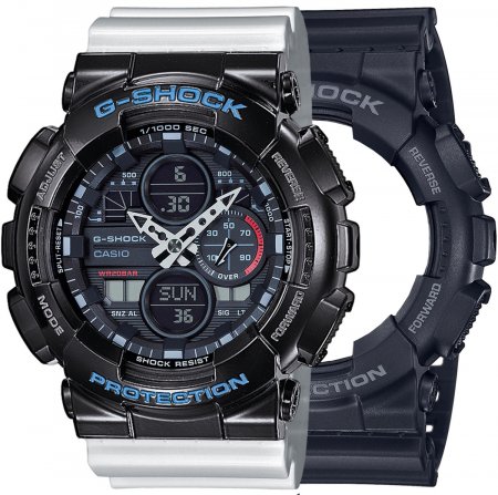 Zegarek męski G-SHOCK SET GA-140-1A1ER + BEZEL 10407691 + PASEK 10347710