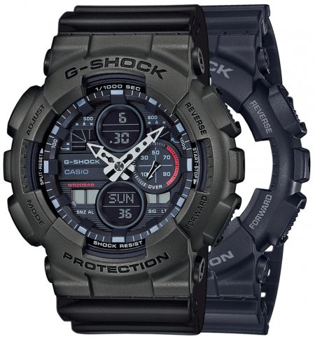 Zegarek męski G-SHOCK SET GA-140-1A1ER + BEZEL 10467795 + PASEK 10347688