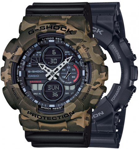 Zegarek męski G-SHOCK SET GA-140-1A1ER + BEZEL 10507070 + PASEK 10347688