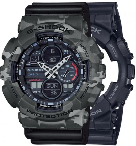 Zegarek męski G-SHOCK SET GA-140-1A1ER + BEZEL 10507071 + PASEK 10347688