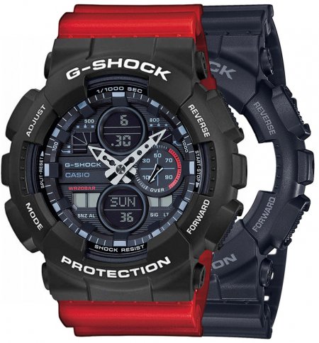 Zegarek męski G-SHOCK SET GA-140-1A1ER + BEZEL 10508136 + PASEK 10395226