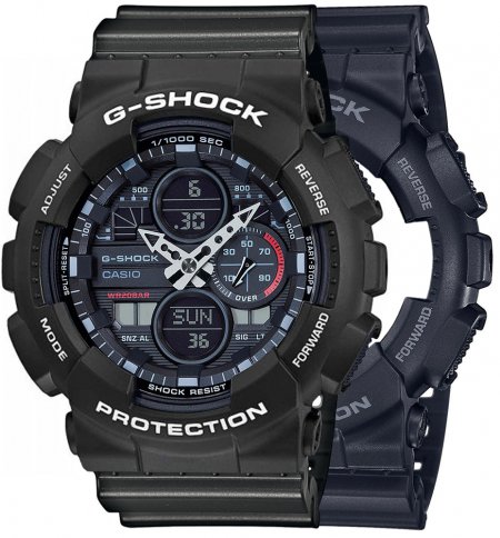 Zegarek męski G-SHOCK SET GA-140-1A1ER + BEZEL 10508136 + PASEK 10467764
