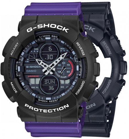 Zegarek męski G-SHOCK SET GA-140-1A1ER + BEZEL 10508136 + PASEK 10498156