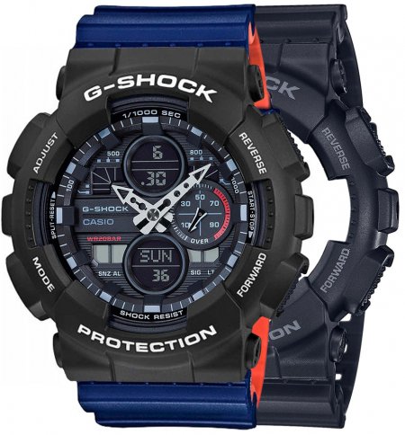 Zegarek męski G-SHOCK SET GA-140-1A1ER + BEZEL 10508136 + PASEK 10527467