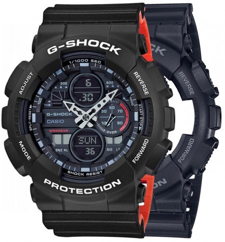 Zegarek męski G-SHOCK SET GA-140-1A1ER + BEZEL 10508136 + PASEK 10577142
