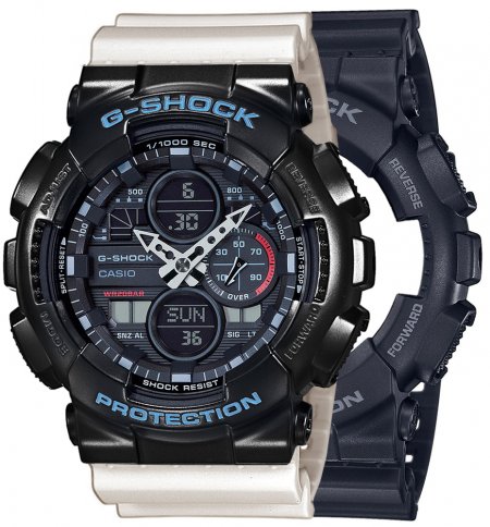 Zegarek męski G-SHOCK SET GA-140-1A1ER + BEZEL 10514393 + PASEK 10395227