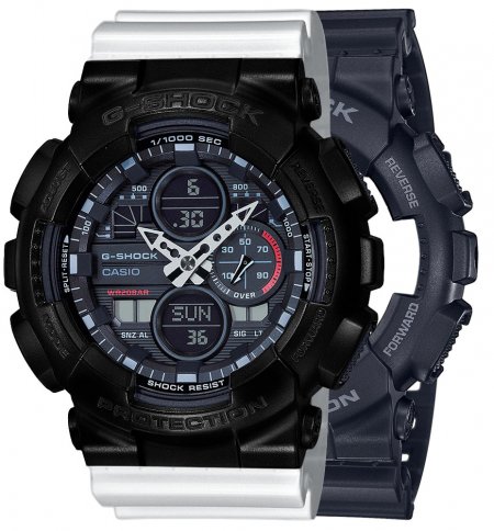 Zegarek męski G-SHOCK SET GA-140-1A1ER + BEZEL 10523429 + PASEK 10347710