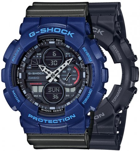 Zegarek męski G-SHOCK SET GA-140-1A1ER + BEZEL 10527398 + PASEK 10467764