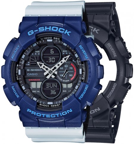 Zegarek męski G-SHOCK SET GA-140-1A1ER + BEZEL 10527398 + PASEK 10527469
