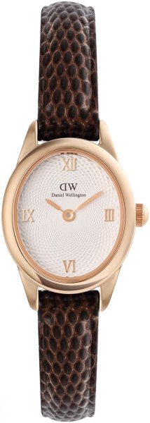 Zegarek Daniel Wellington DW00100894 Ophelia Mini Brown Lizard White Guilloché Rose Gold