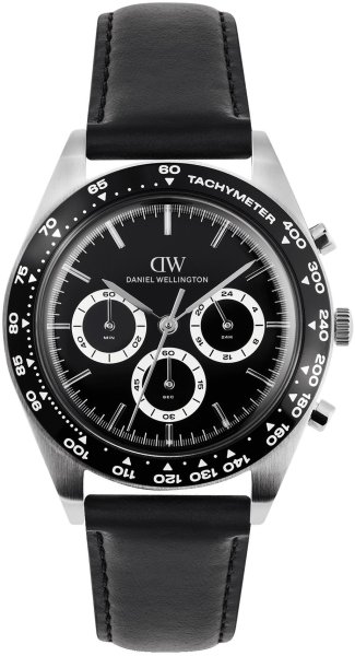 Zegarek Daniel Wellington DW00100950 Iconic Tachymeter Sheffield Black Silver 42mm