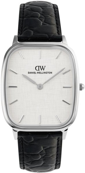 Zegarek Daniel Wellington DW00100953 Marlon Black Croc Belly Linen Silver 32mm