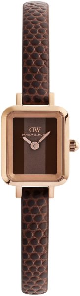 Zegarek Daniel Wellington DW00100959 Quadro Mini Brown Lizard Padstow Rose Gold 15mm