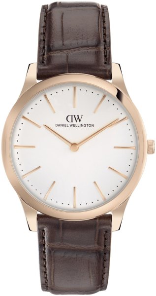 Zegarek Daniel Wellington DW00100984 Pathfinder Brown-Croc Frost-White Rose Gold 39mm
