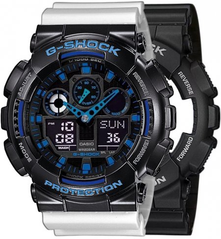 Zegarek męski G-SHOCK SET GA-100-1A2ER + BEZEL 10407691 + PASEK 10347710