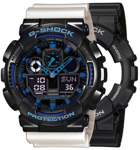 G-SHOCK SET GA-100-1A2ER + BEZEL 10514393 + PASEK 10395227