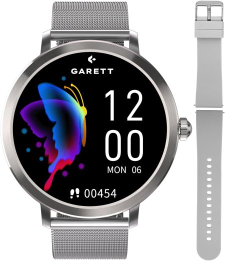 Zegarek Garett 5904238486207 Smartwatch Garett Naomi 2 Srebrny